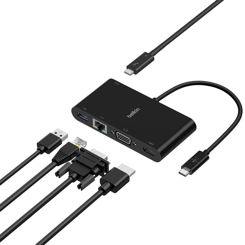 ADAPTADOR BELKIN USB-C MULT USB-A/HDMI/VGA/GBE 100W (AVC004BTBK)
