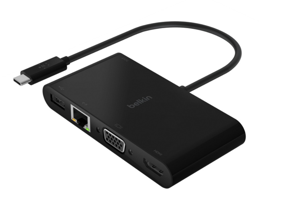 ADAPTADOR BELKIN USB-C MULT USB-A/HDMI/VGA/GBE 100W (AVC004BTBK)