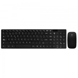TECLADO/MOUSE ARGOM COMBO CLASSIC SPA WIRELESS BLACK (ARG-KB-7436)
