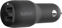 [ADA1404] ADAPTADOR BELKIN PARA CARGADOR DE CARRO 24W 2 PUERTOS USB BLACK (CCB001BTBK)